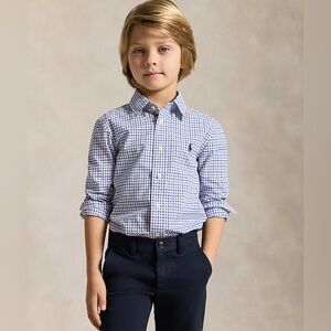Polo Ralph Lauren Kids' White and Blue Plaid Shirt